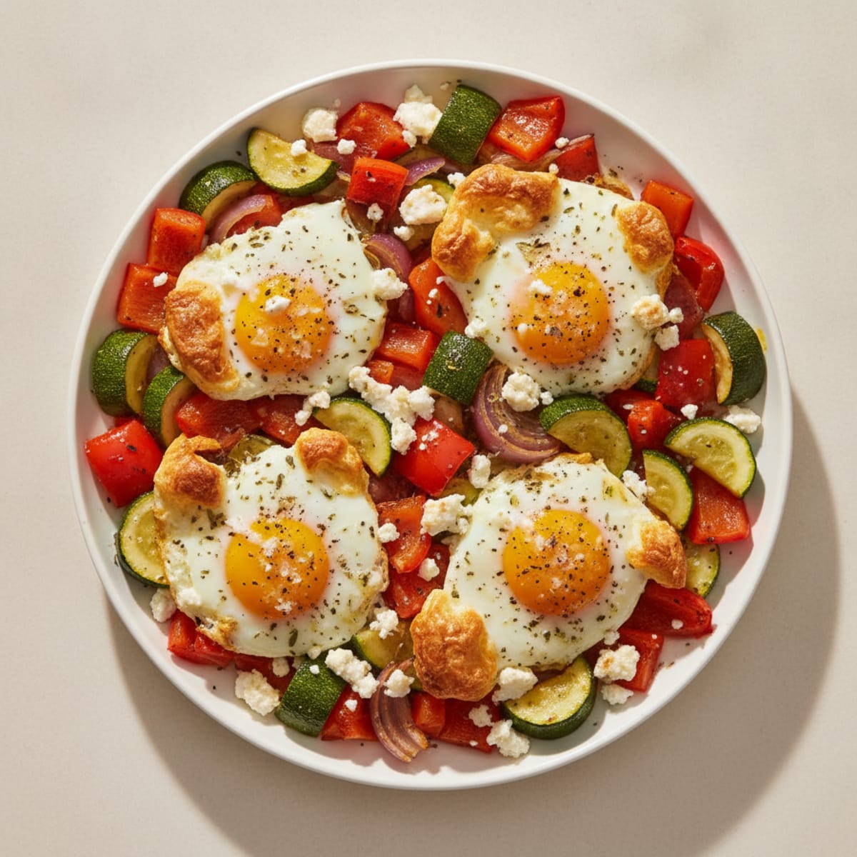 Sheet Pan Baked Eggs with Roasted Vegetables