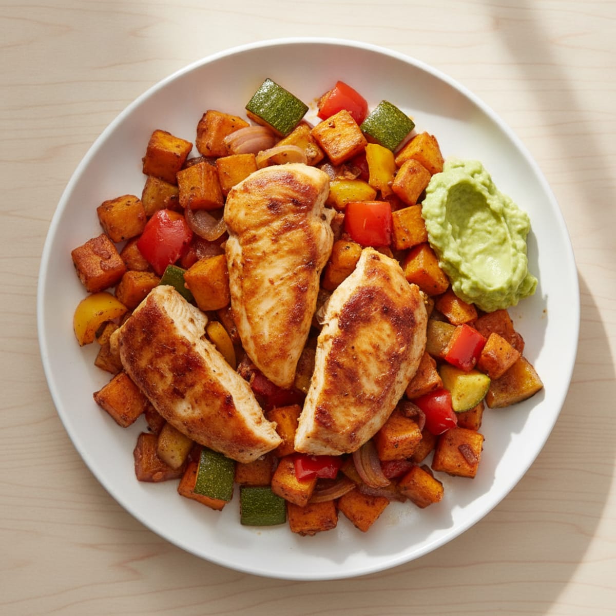 Mexican-Inspired Chicken and Roasted Vegetable Medley