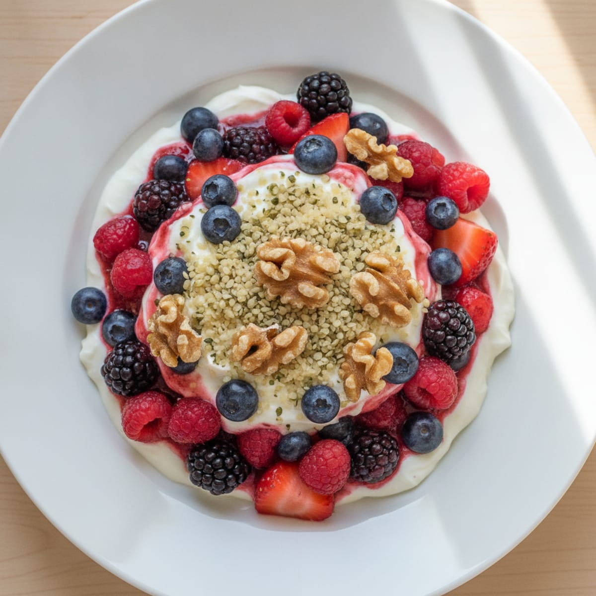 Greek Yogurt Protein Parfait with Mixed Berries