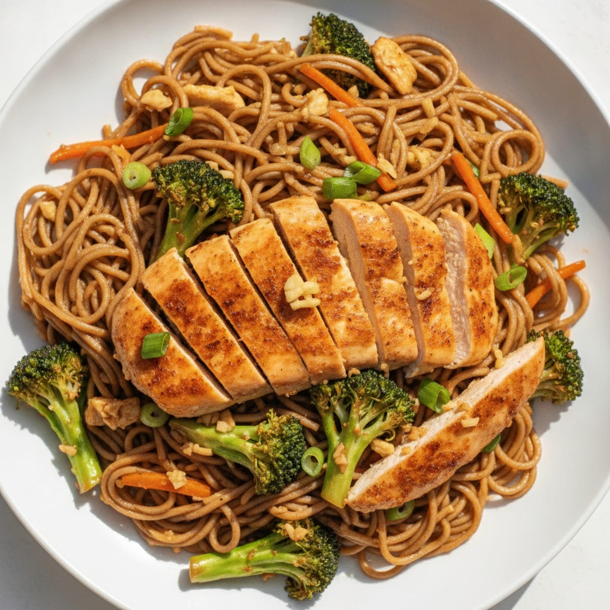 Chicken Ginger Garlic Noodle Stir-Fry