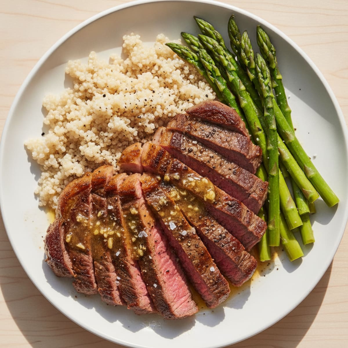 Pan-Seared New York Steak with Garlic Butter