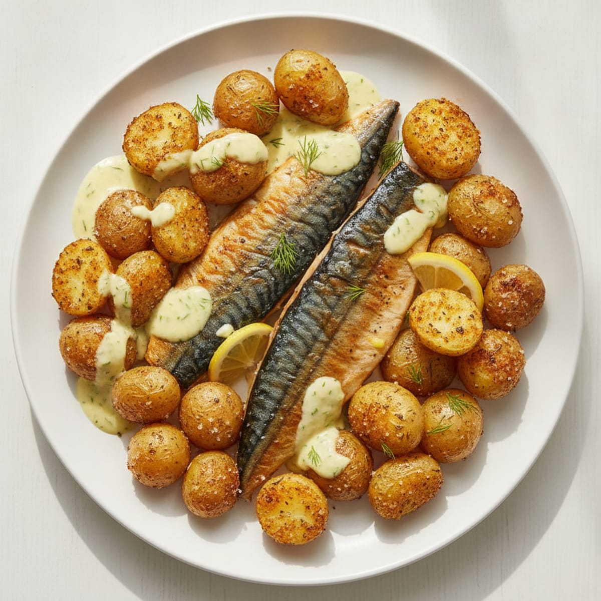 Pan-Seared Mackerel with Roasted Potatoes
