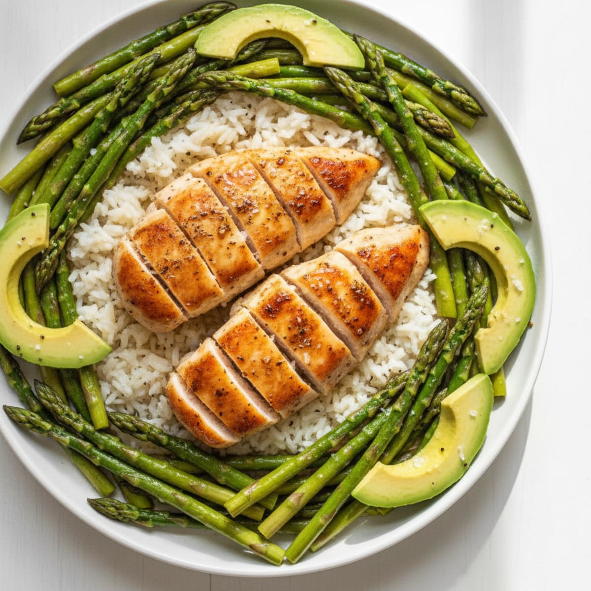 Pan-Seared Chicken with Asparagus and Avocado