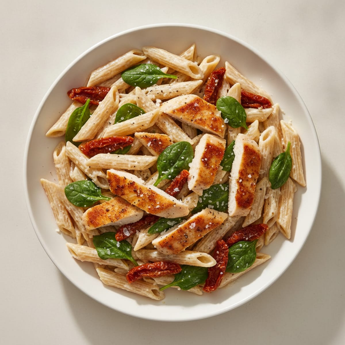 Chicken Alfredo Pasta with Sun-Dried Tomatoes