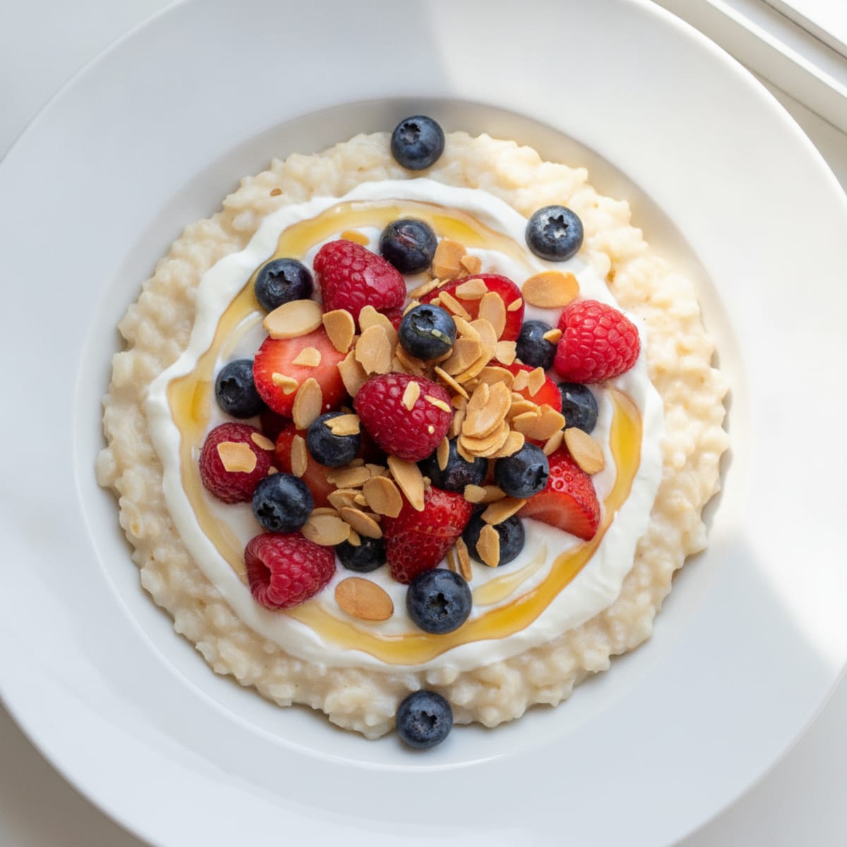 Creamy Rice Porridge with Skyr and Berries