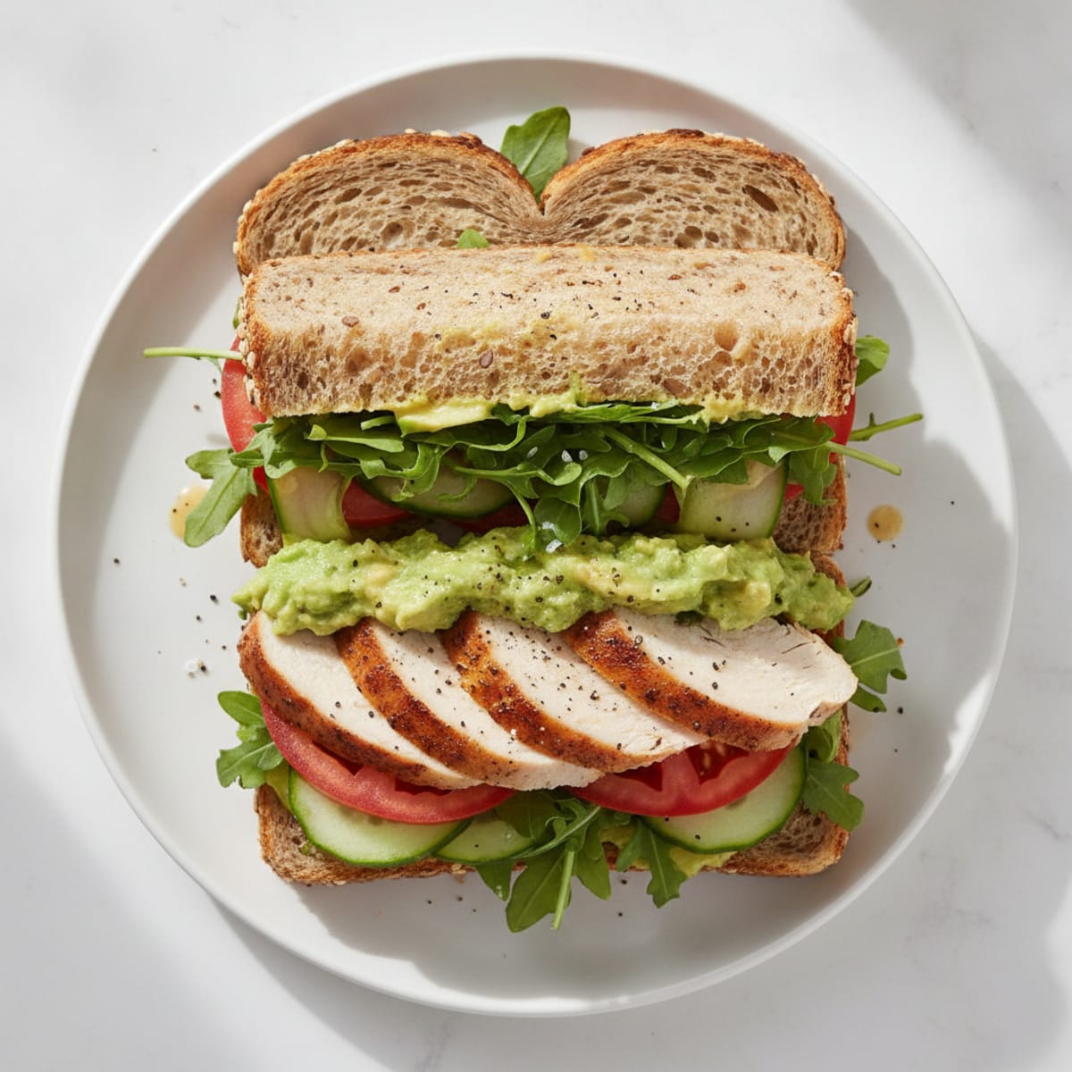 Chicken Deli Sandwich with Garden Vegetables