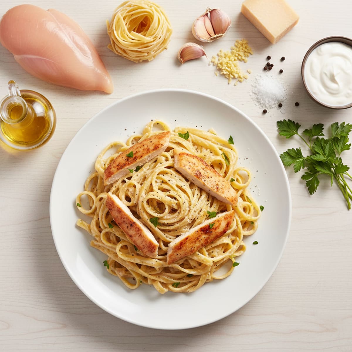 Creamy Chicken Alfredo Pasta