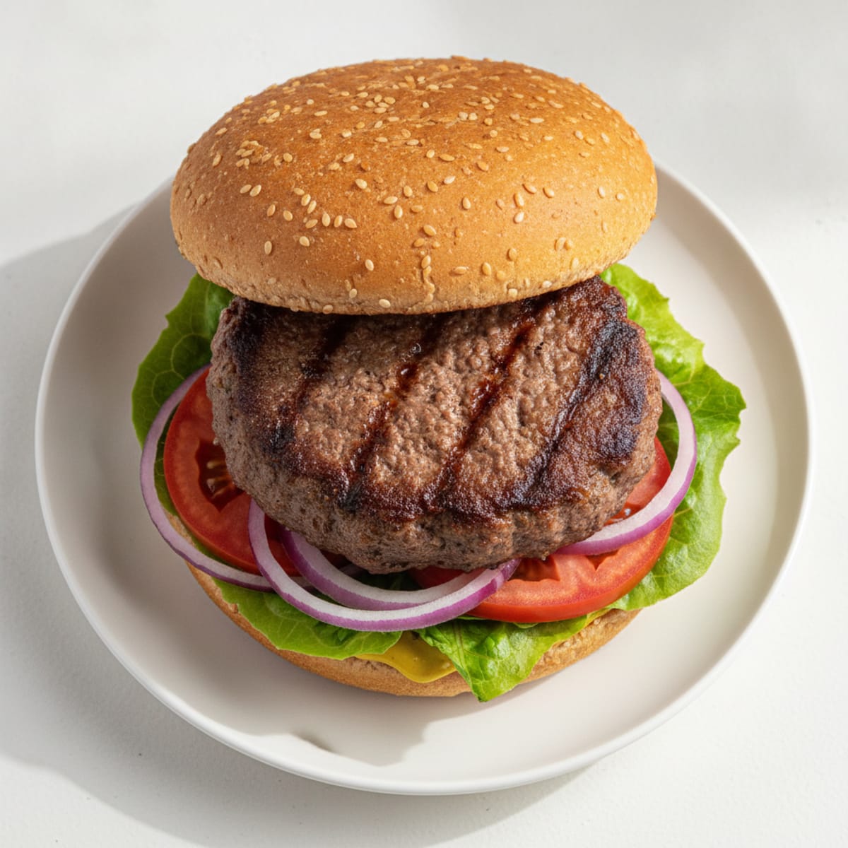 Classic Beef Burger with Toasted Bun