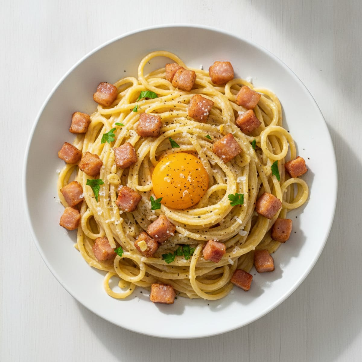 Classic Carbonara with Pancetta and Egg