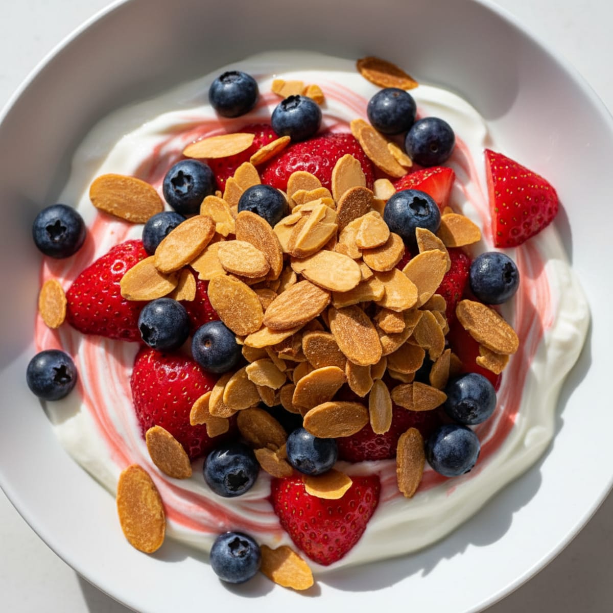 Greek Yogurt Protein Parfait with Berries and Almonds