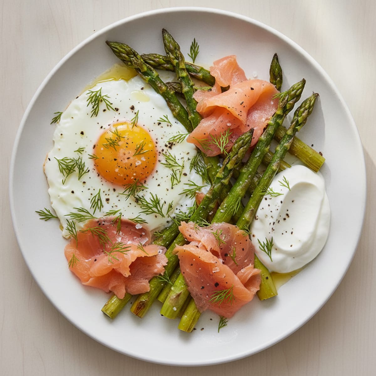Baked Eggs with Roasted Asparagus