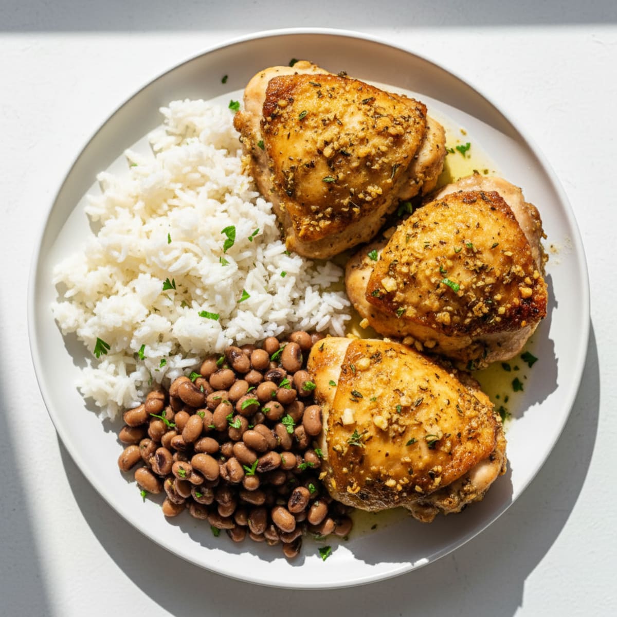 Garlic Herb Roasted Chicken Thighs
