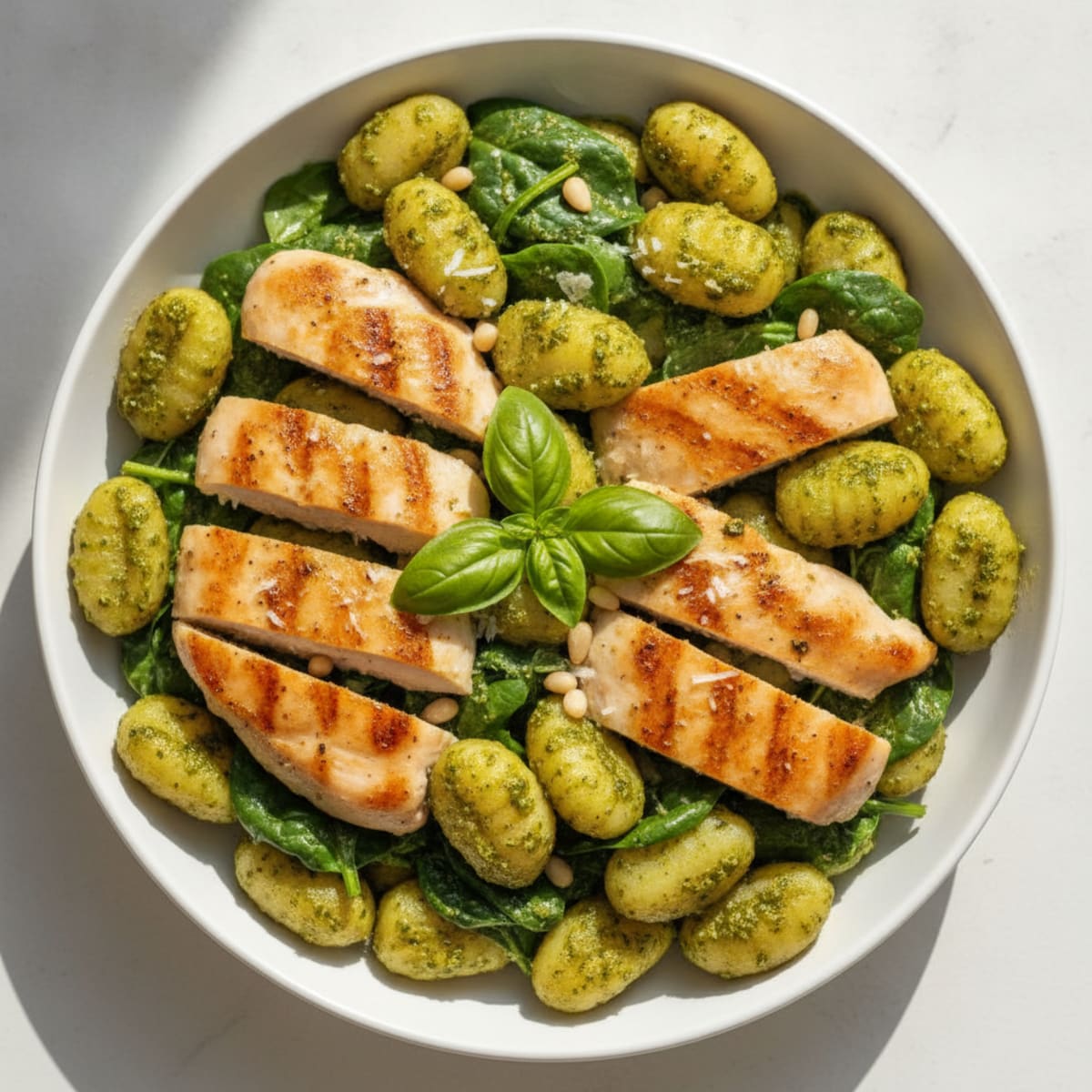 Gnocchi with Basil Pesto