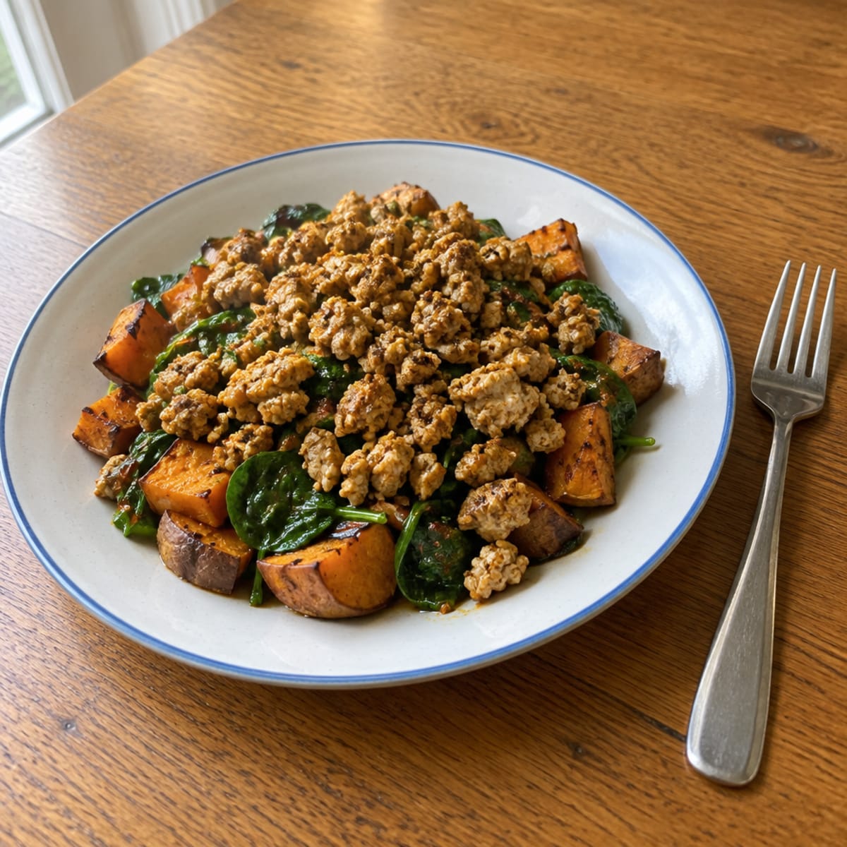 Ground chicken with sweet potato