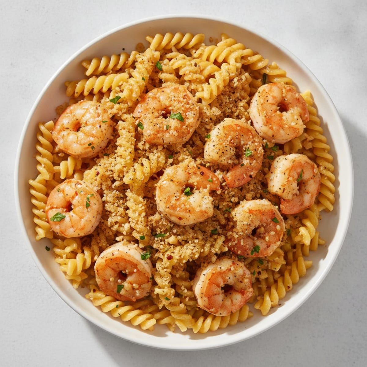 Garlic Butter Pasta with Toasted Breadcrumbs