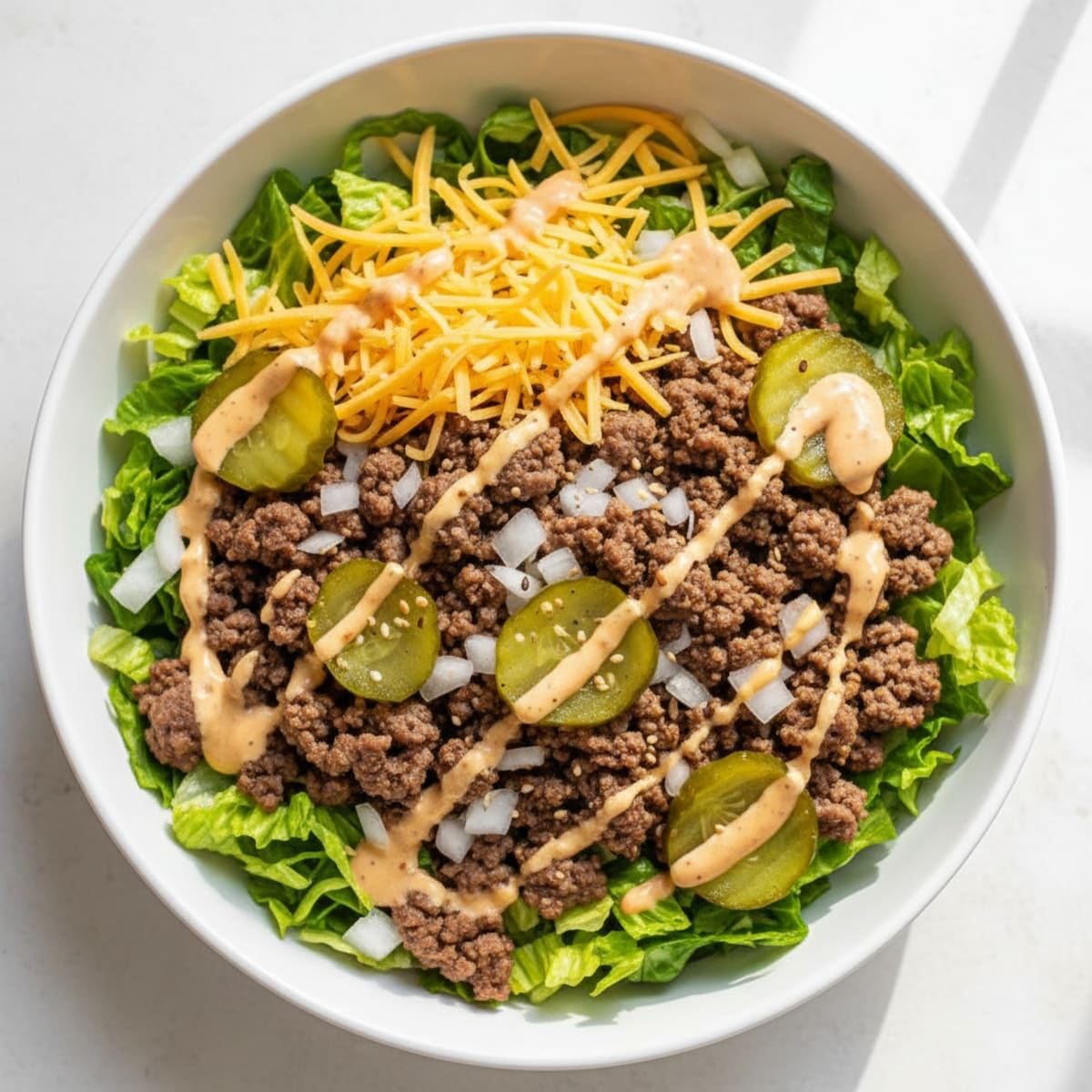 Big Mac Inspired Protein Bowl