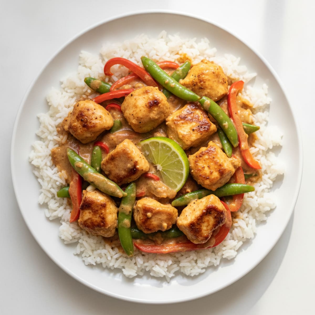 Chicken Satay Curry with Jasmine Rice