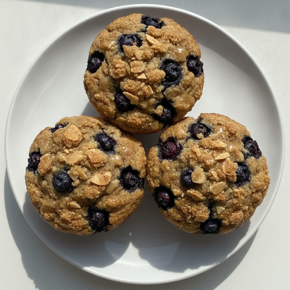 Baked Blueberry Streusel Muffins