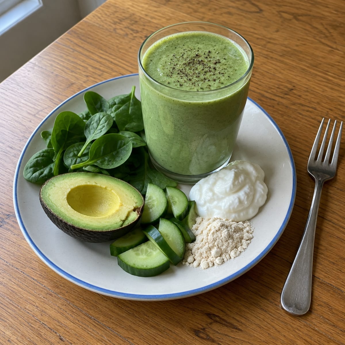 Savory green protein smoothie