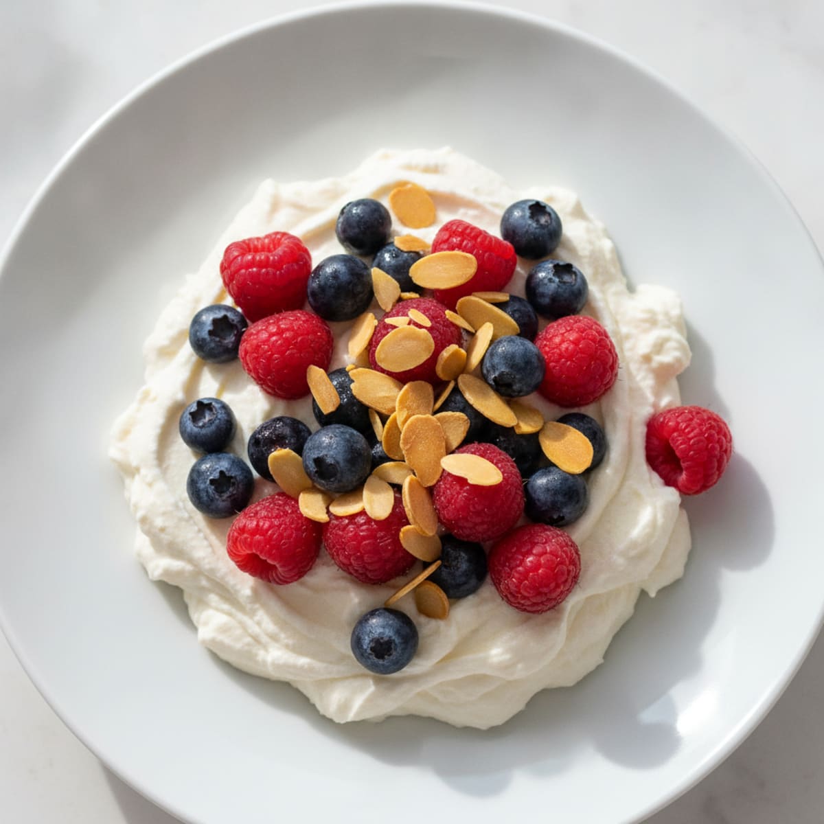 Silky Greek Yogurt Protein Mousse with Mixed Berries