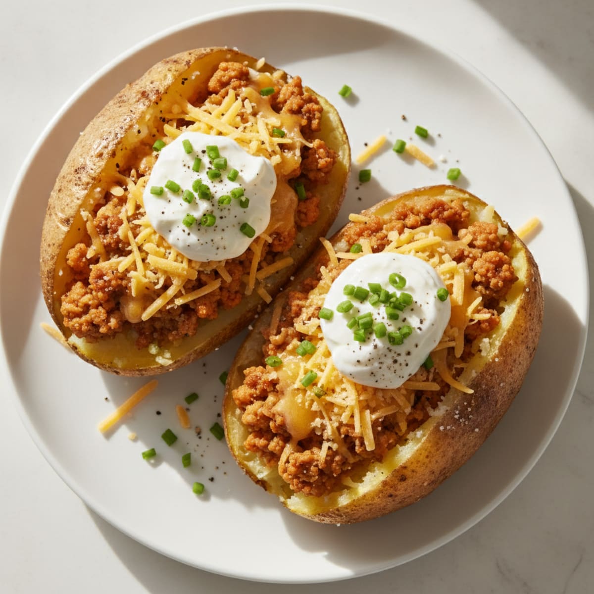 Loaded Baked Potatoes with Chives