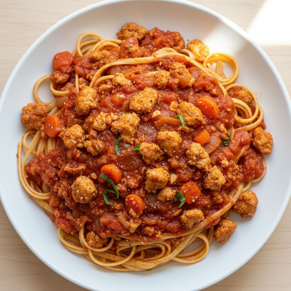 Turkey Bolognese with Linguine