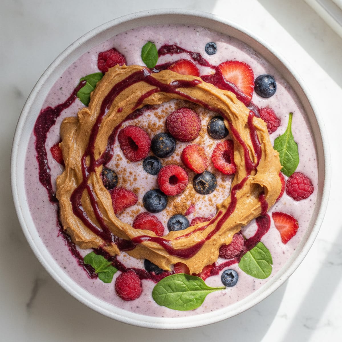 Vanilla Whey Berry Peanut Butter Smoothie