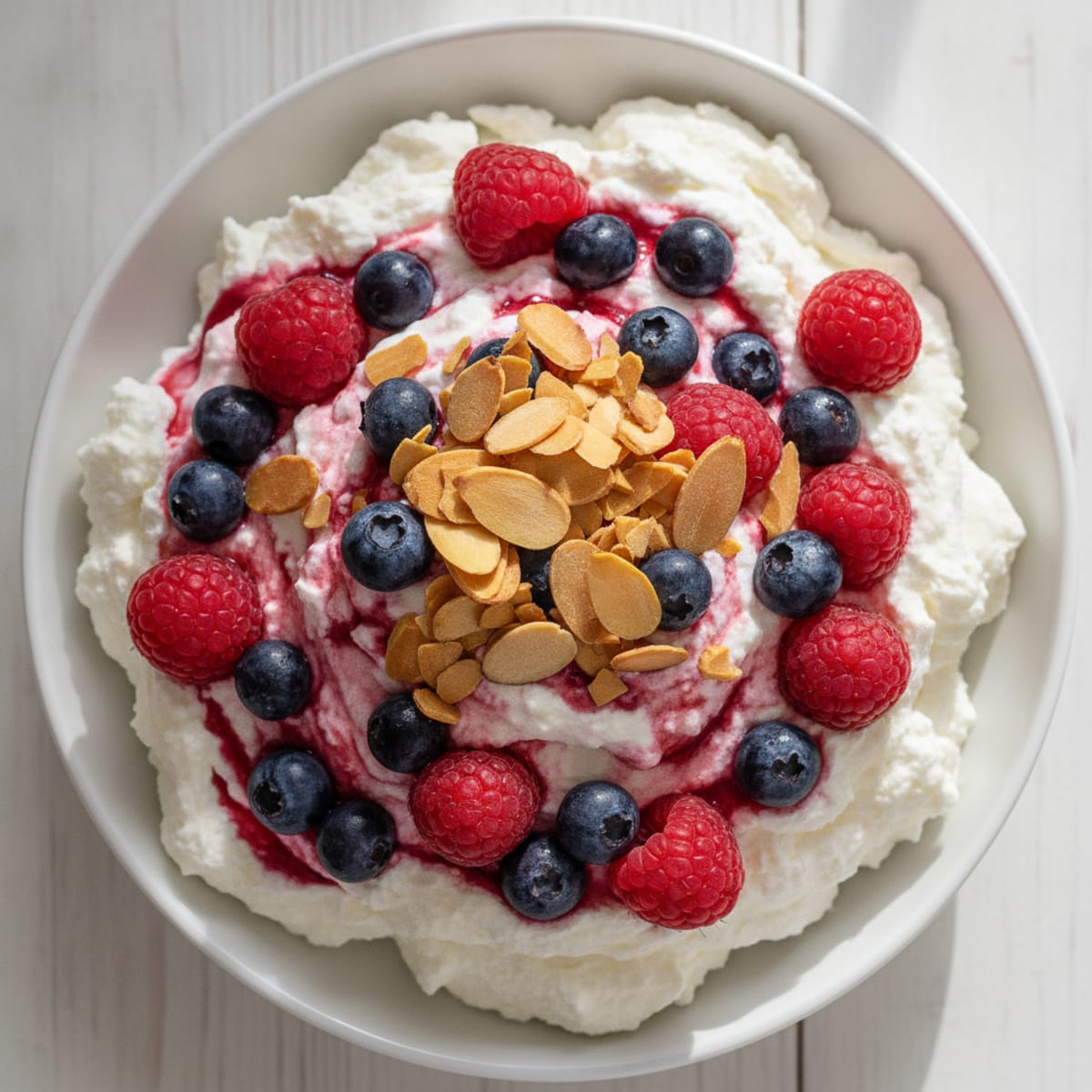 Greek Yogurt Protein Mousse with Mixed Berries