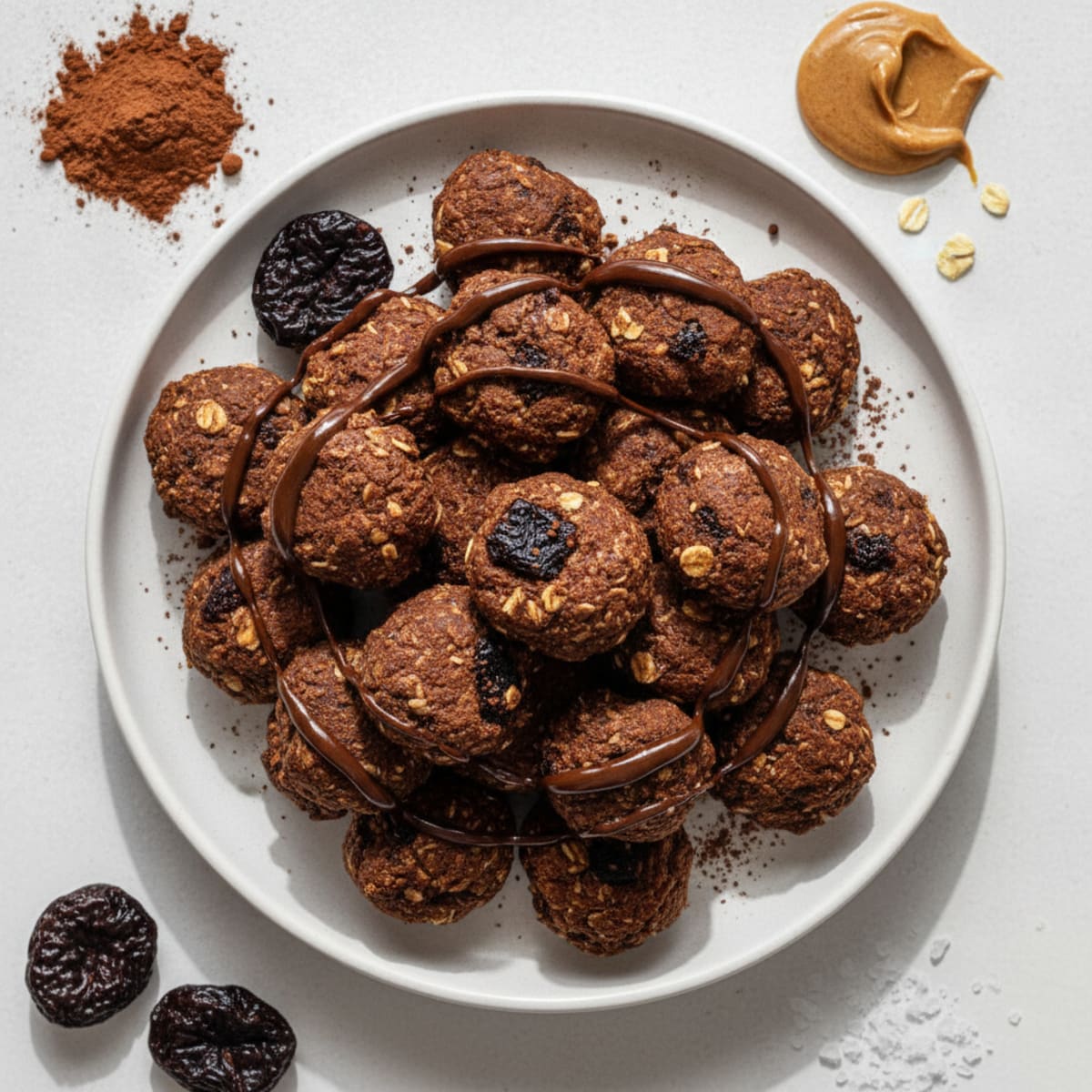 No-Bake Prune & Oat Fudge Bites