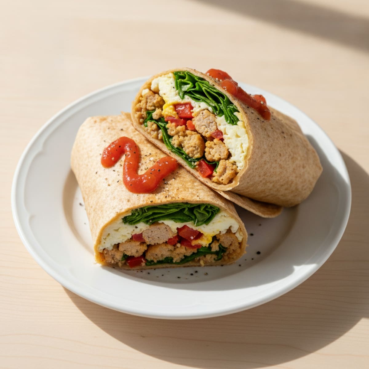 Sausage and Egg Breakfast Burrito