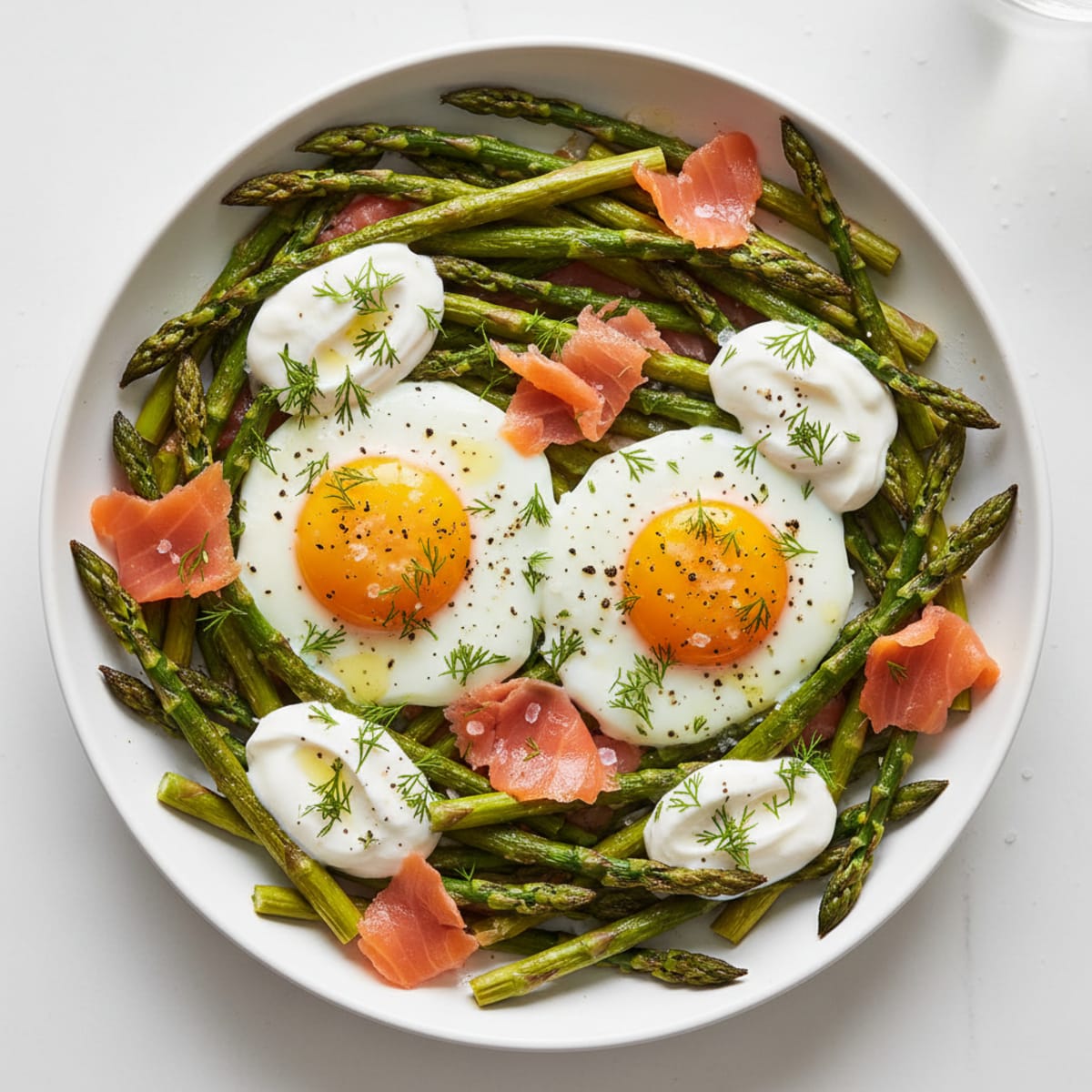 Baked Eggs with Roasted Asparagus