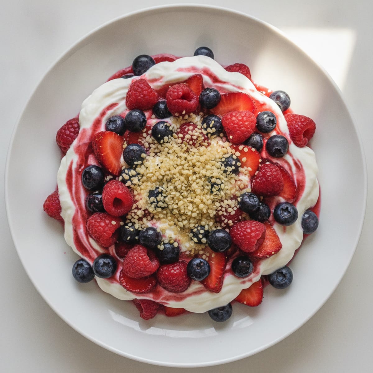 Greek Yogurt Protein Parfait with Mixed Berries