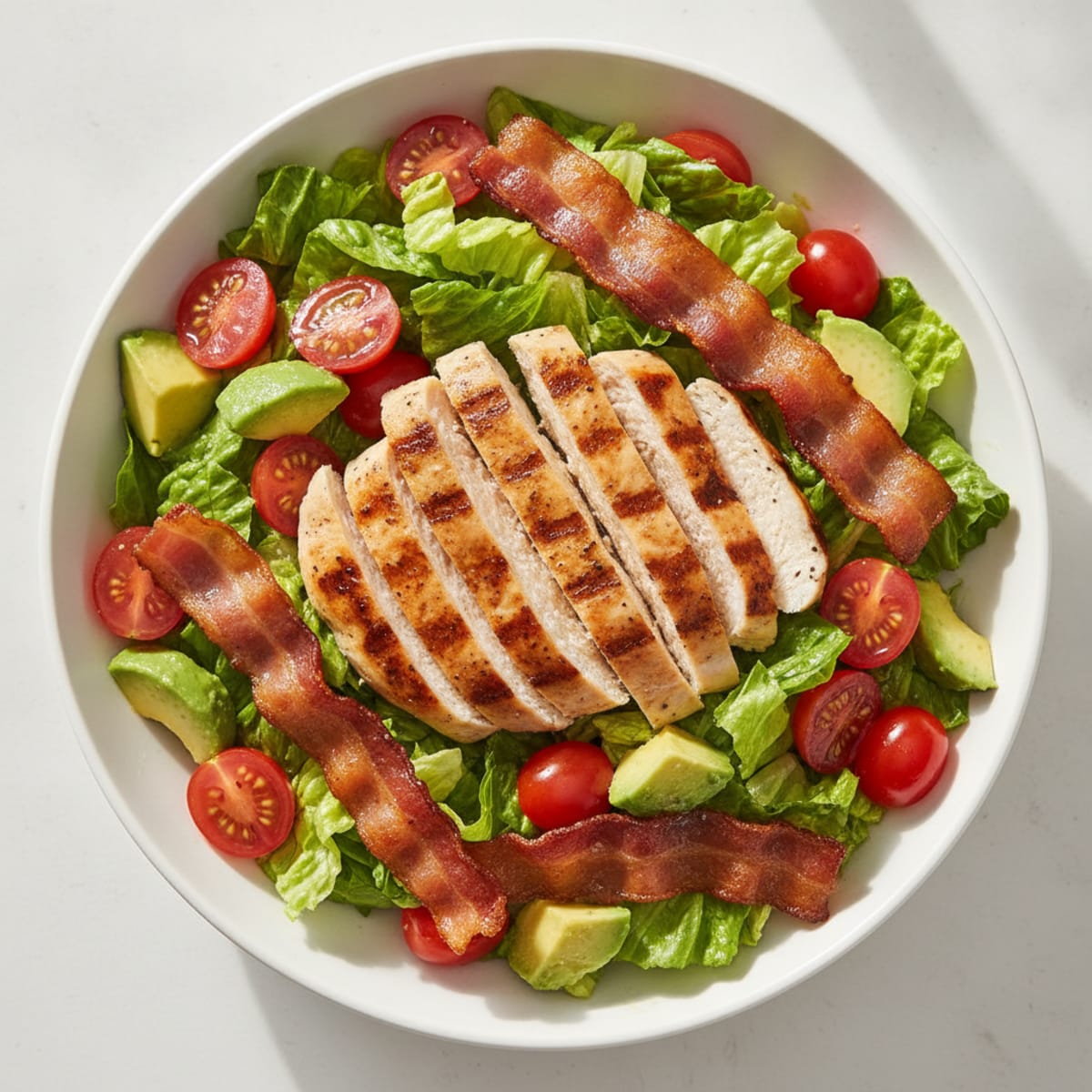 Chicken BLT Salad with Avocado