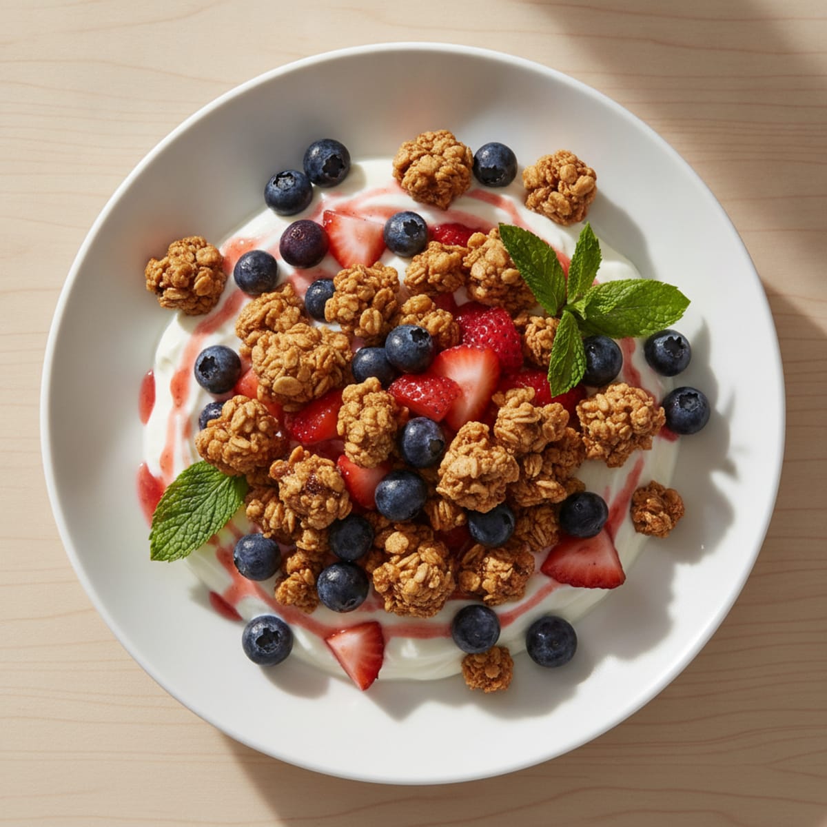 Greek Yogurt Berry Parfait with Protein Granola