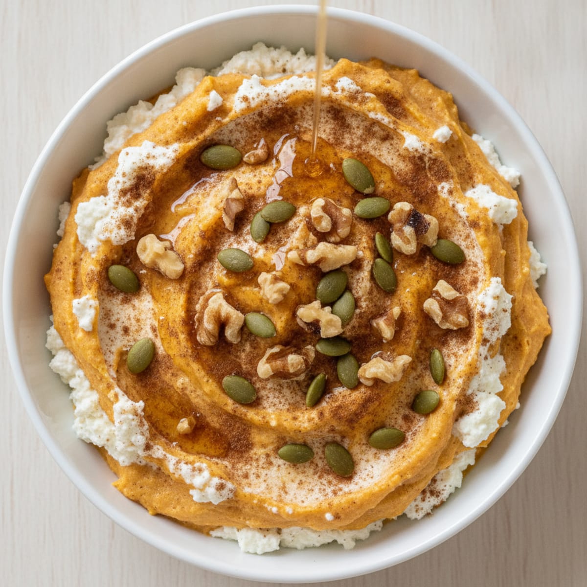 Pumpkin Cottage Cheese Dessert Bowl