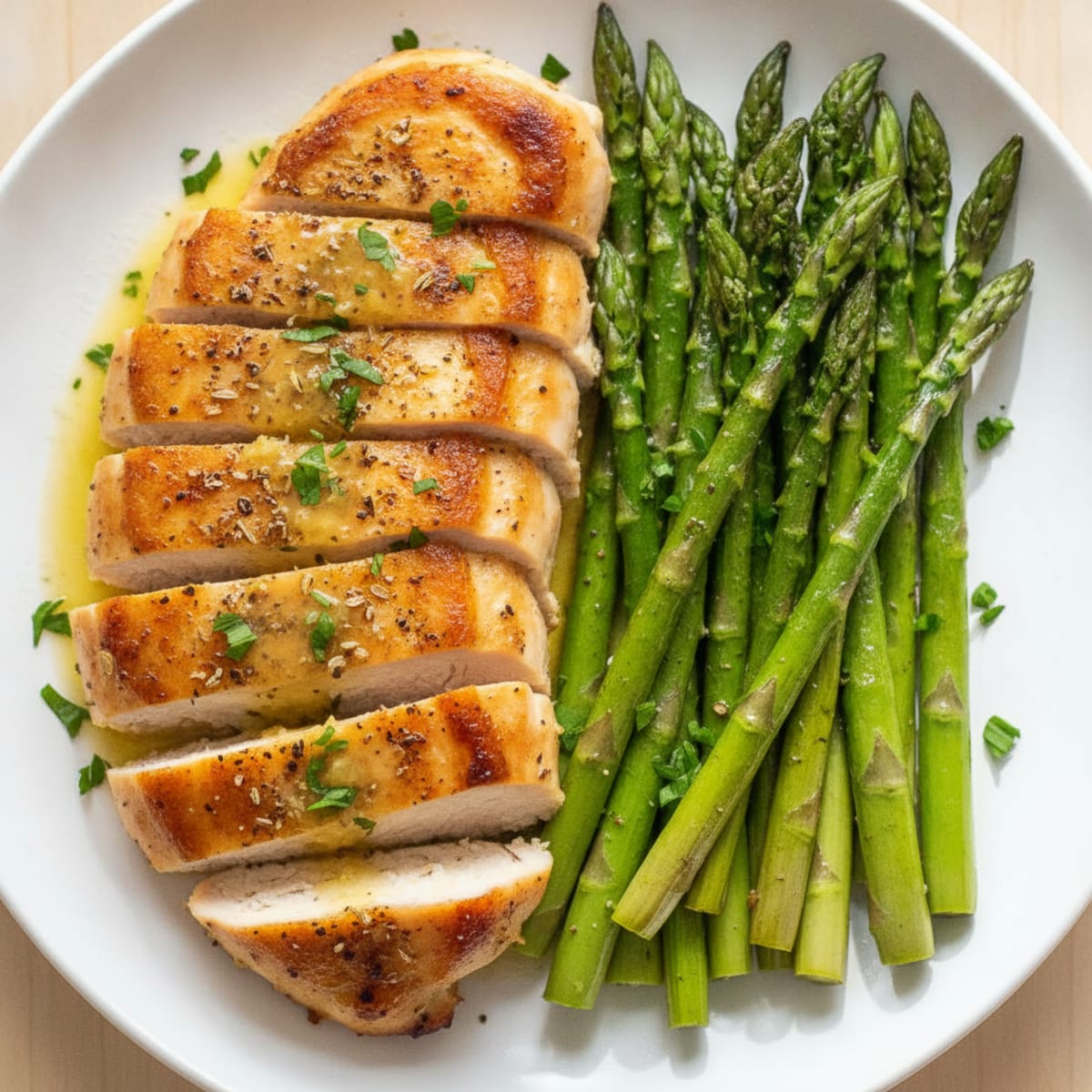 Lemon Herb Chicken with Roasted Asparagus