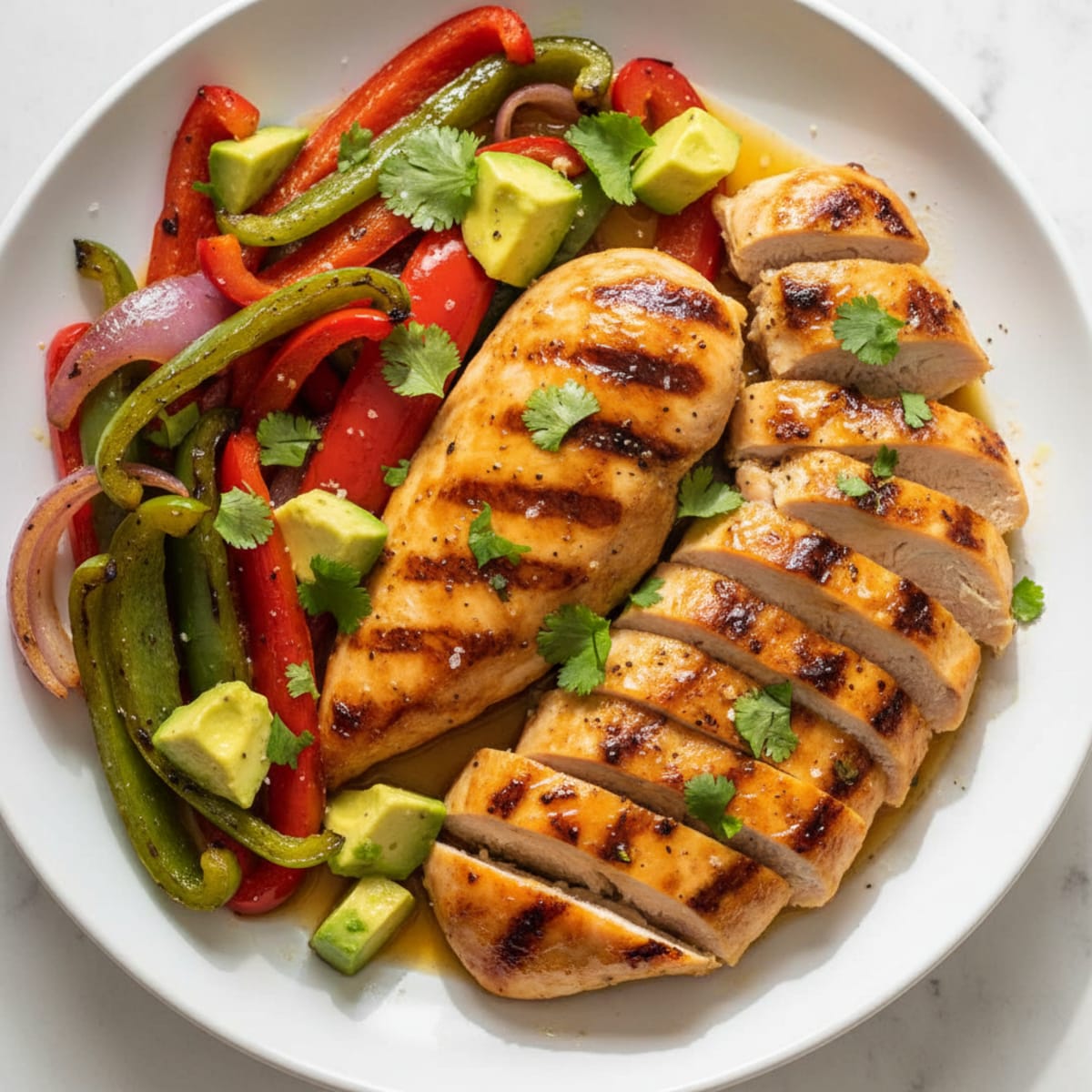 Grilled Margarita Chicken with Peppers