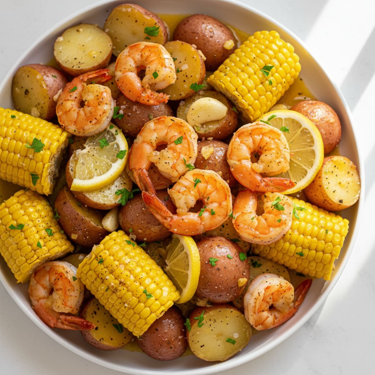 Classic Seafood Boil with Garlic Butter