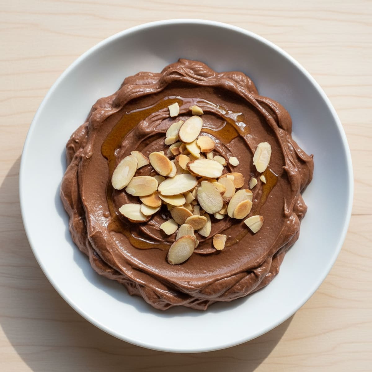 Silky Chocolate Protein Pudding with Almonds