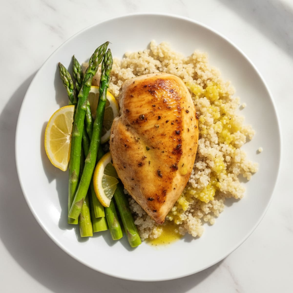 Lemon-Herb Roasted Chicken and Asparagus