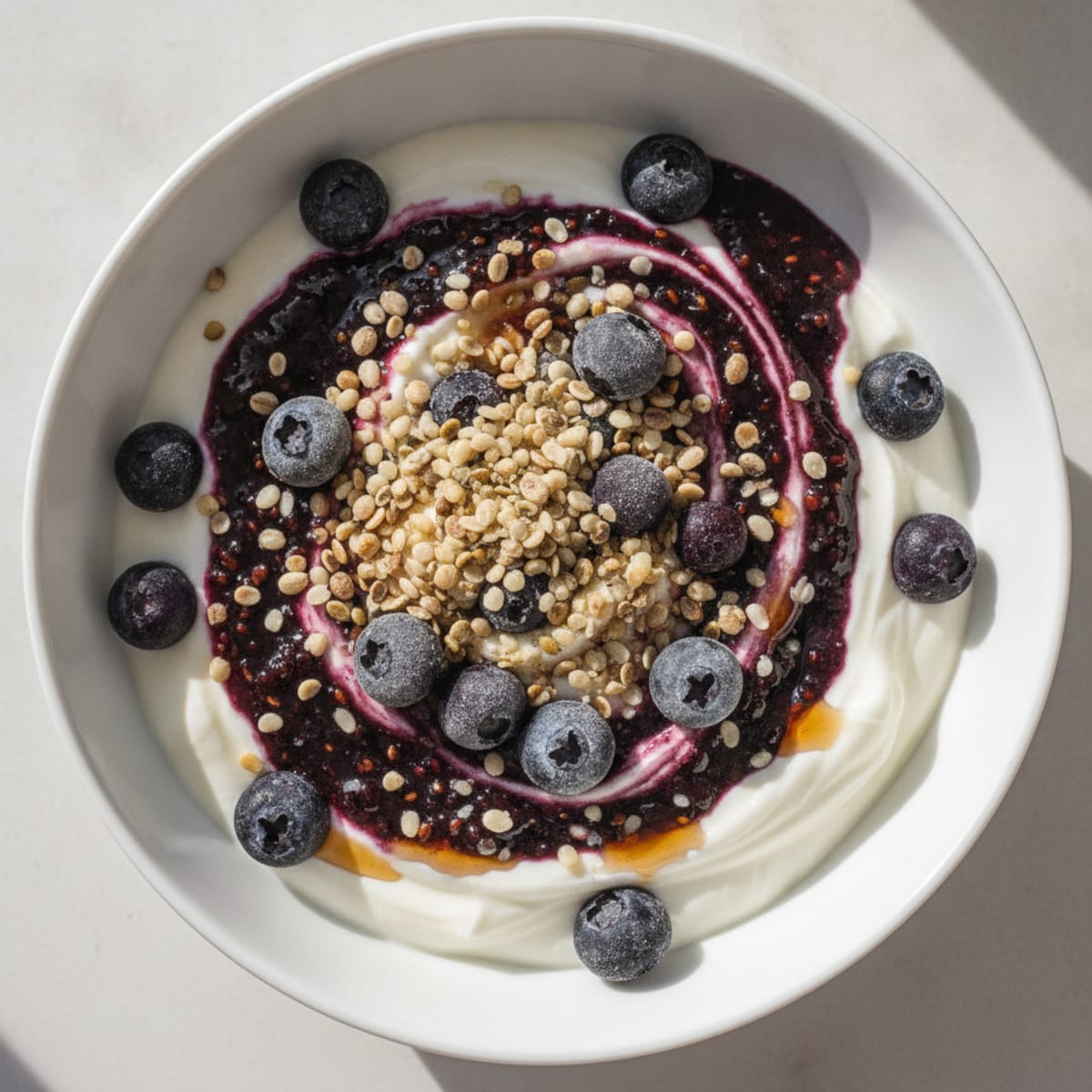 High-Protein Greek Yogurt Bowl with Blueberry Chia Jam