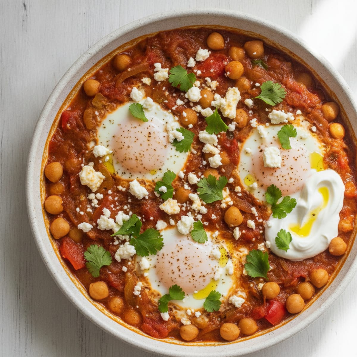 Shakshuka with Feta and Herbs