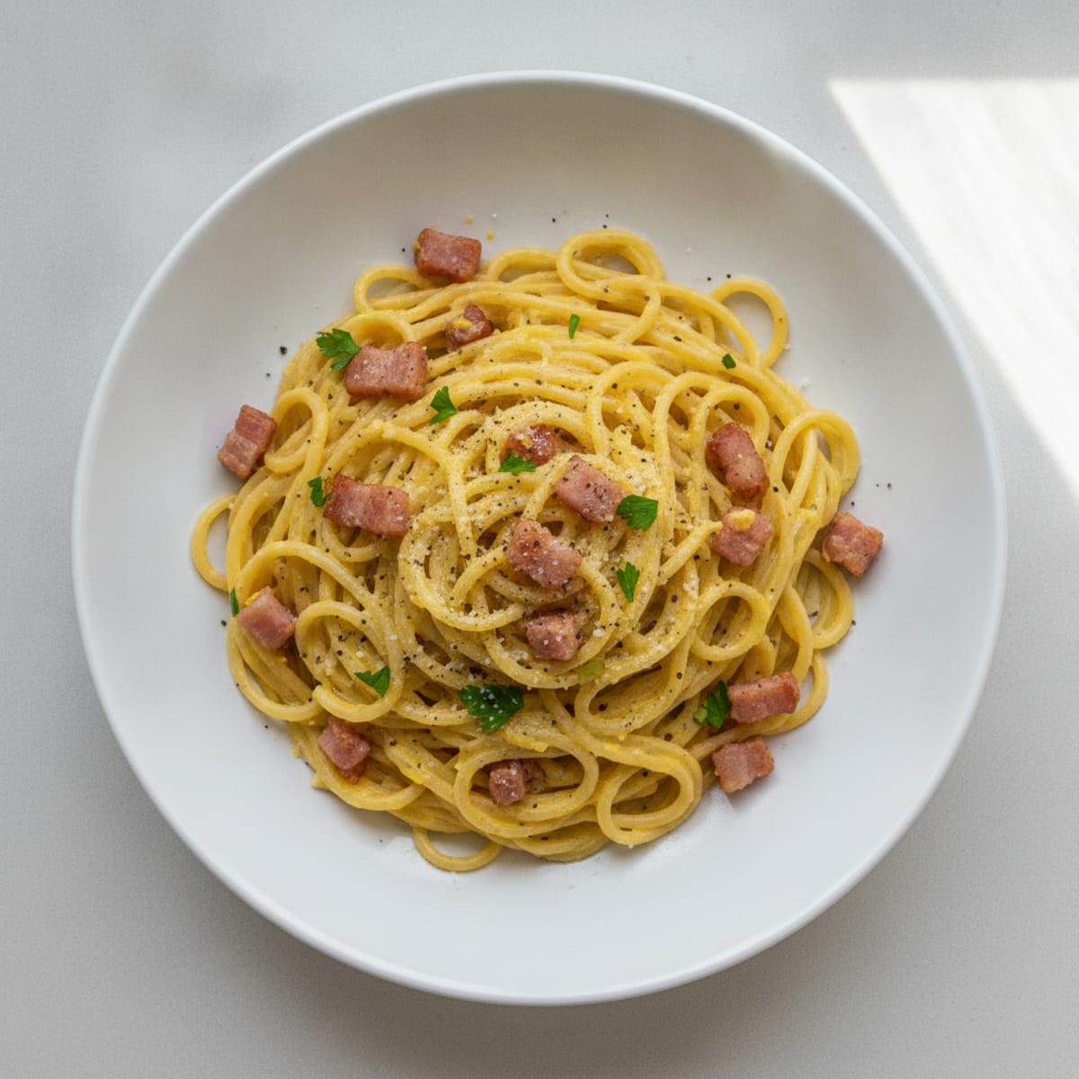 Classic Carbonara with Pancetta and Egg