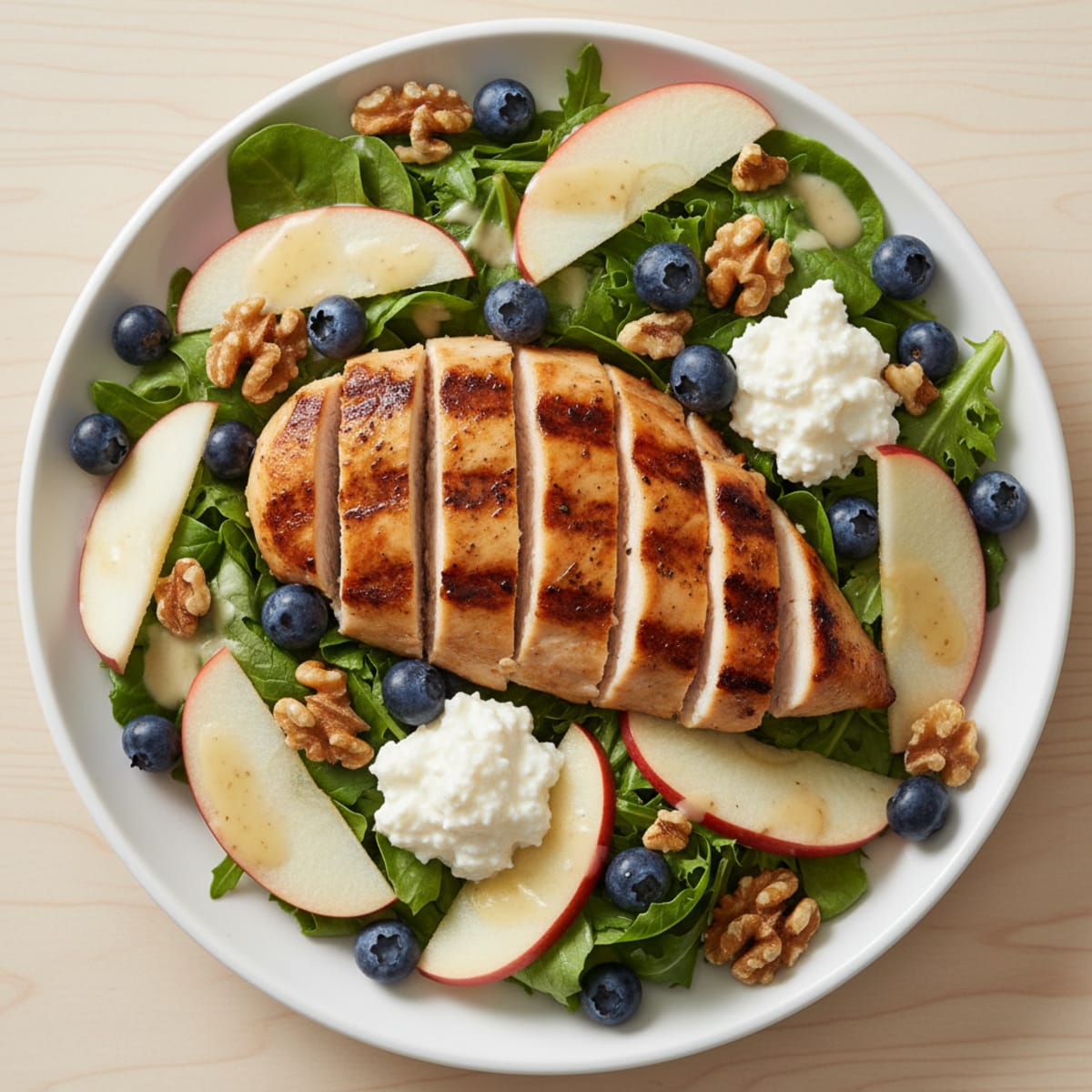 Grilled Chicken Breast with Apple Walnut Salad