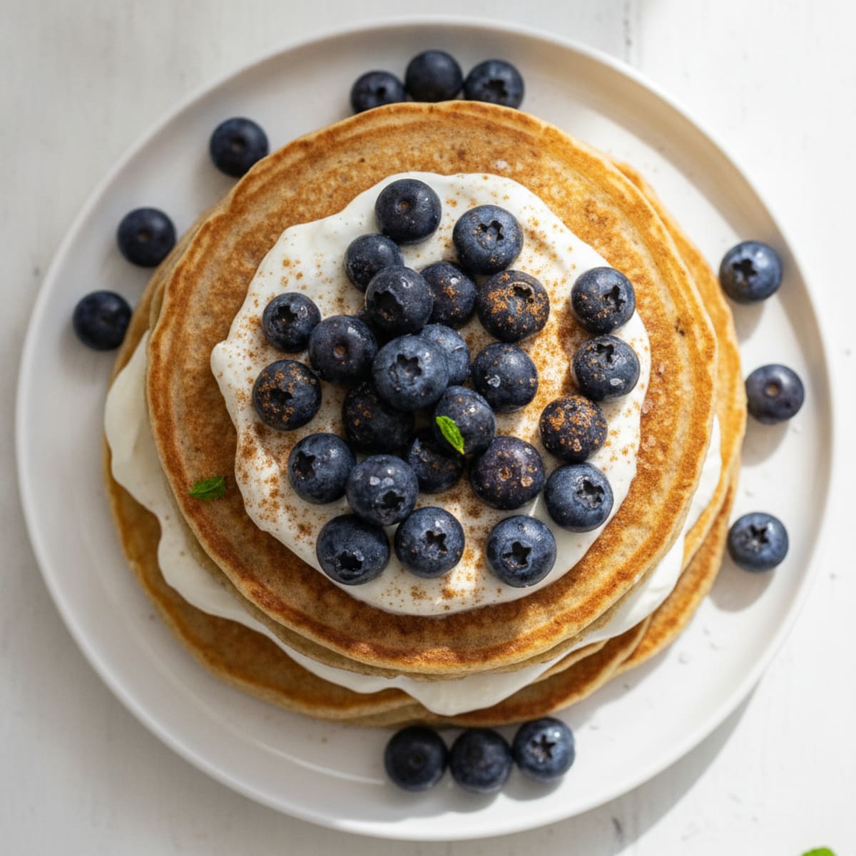 Greek Yogurt Pancakes with Berries