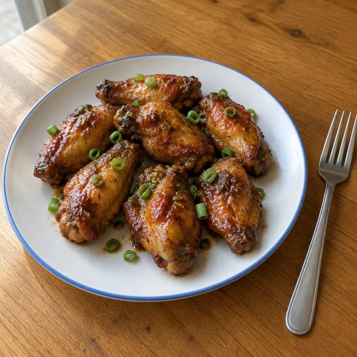 Honey-glazed chicken wings