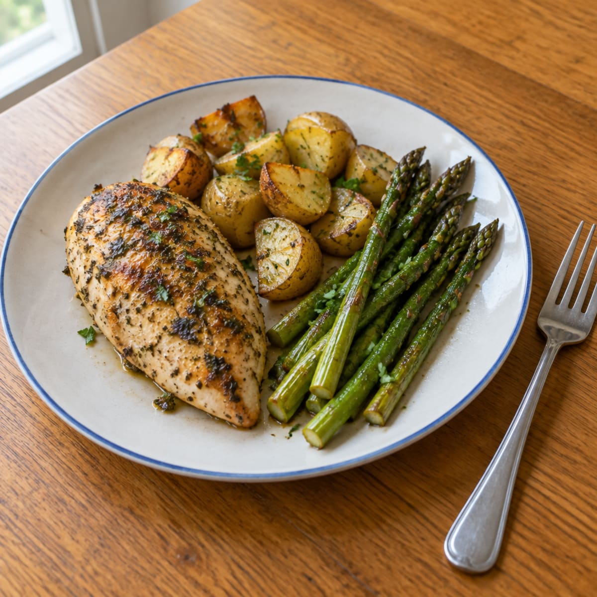 Lemon herb chicken with potatoes