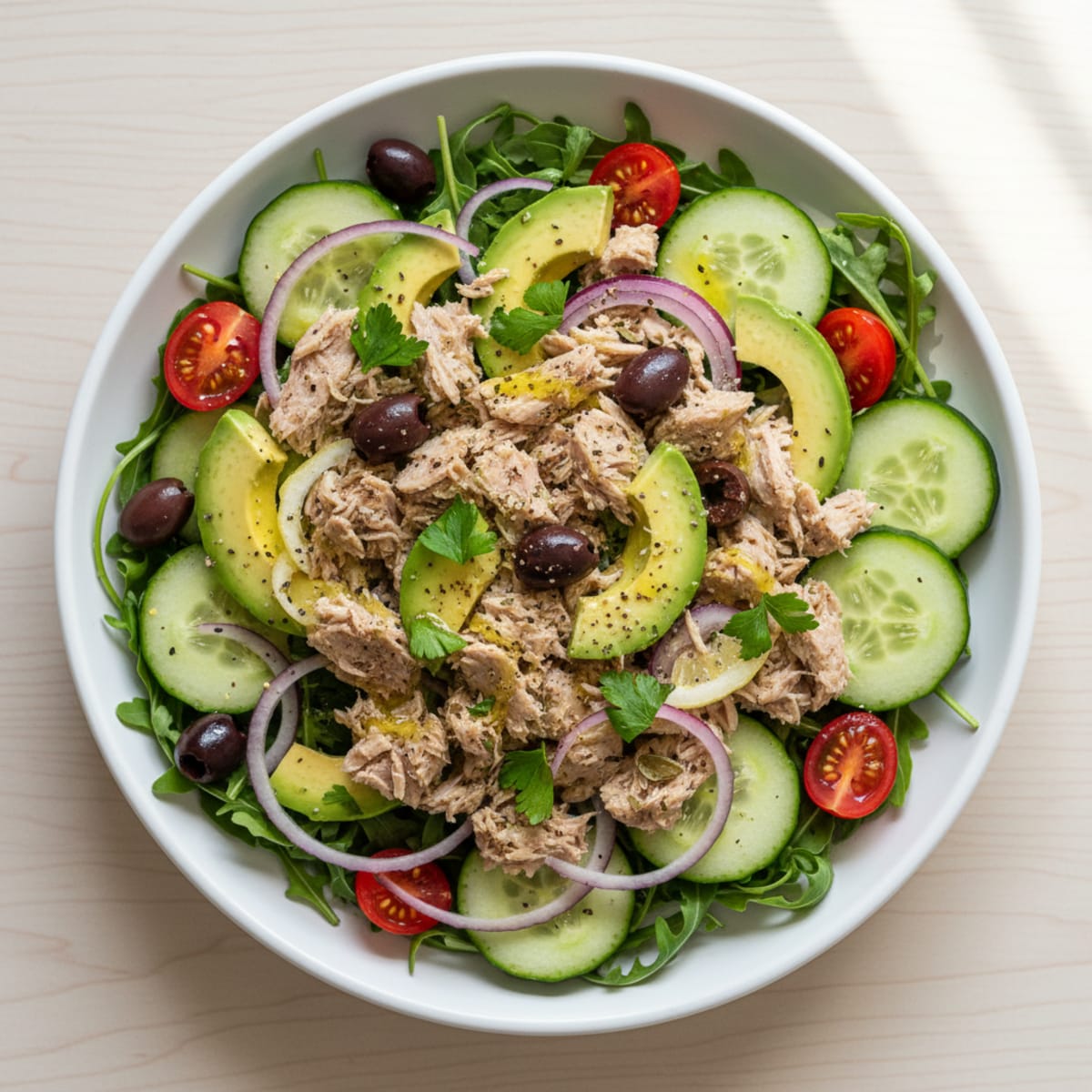Mediterranean Tuna Salad Bowl