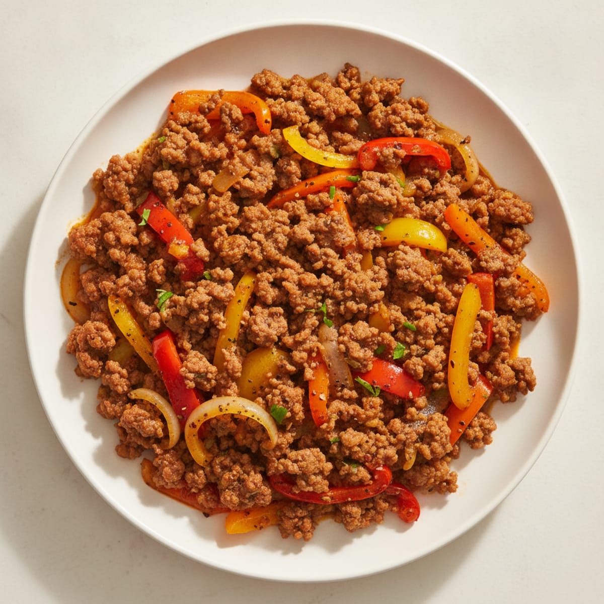 Ground Beef and Bell Pepper Skillet