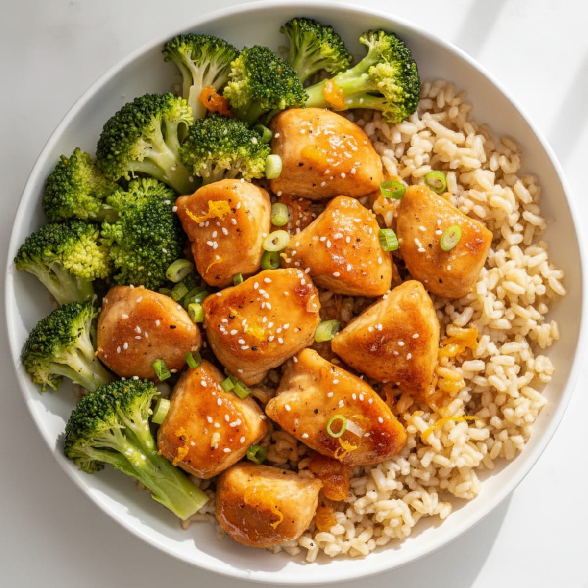 Orange Glazed Chicken with Broccoli